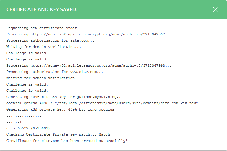 Install A Let’s Encrypt SSL Certificate In Directadmin – How Stash